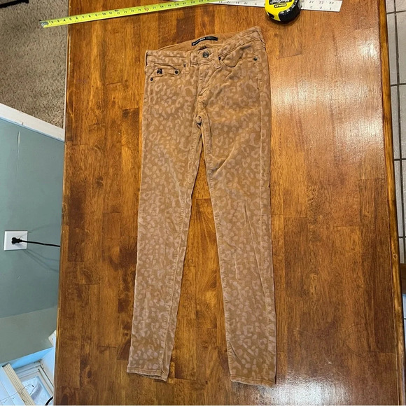 Big star, Alex skinny brown animal, print corduroy pants size 26 ￼ - Picture 1 of 10